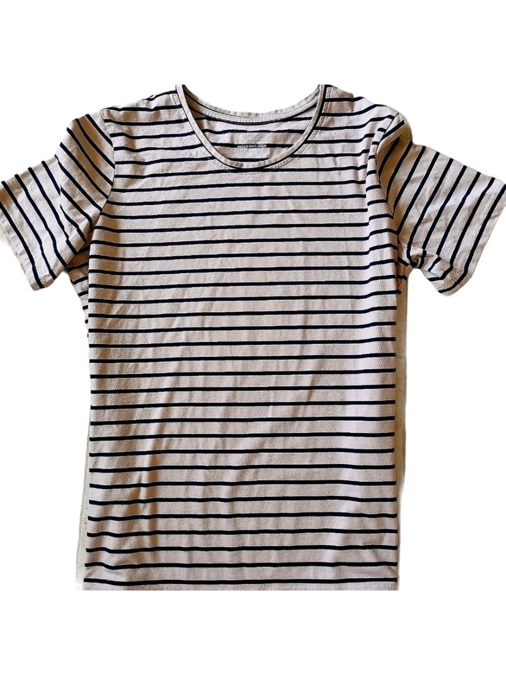PLUS Carroll Reed navy beige top t-shirt 1X